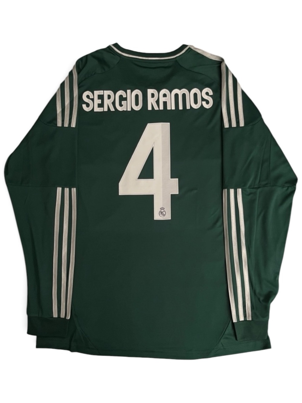 Sergio Ramos #4 Green Madrid Longsleeve Soccer Jersey Retro 2012/2013